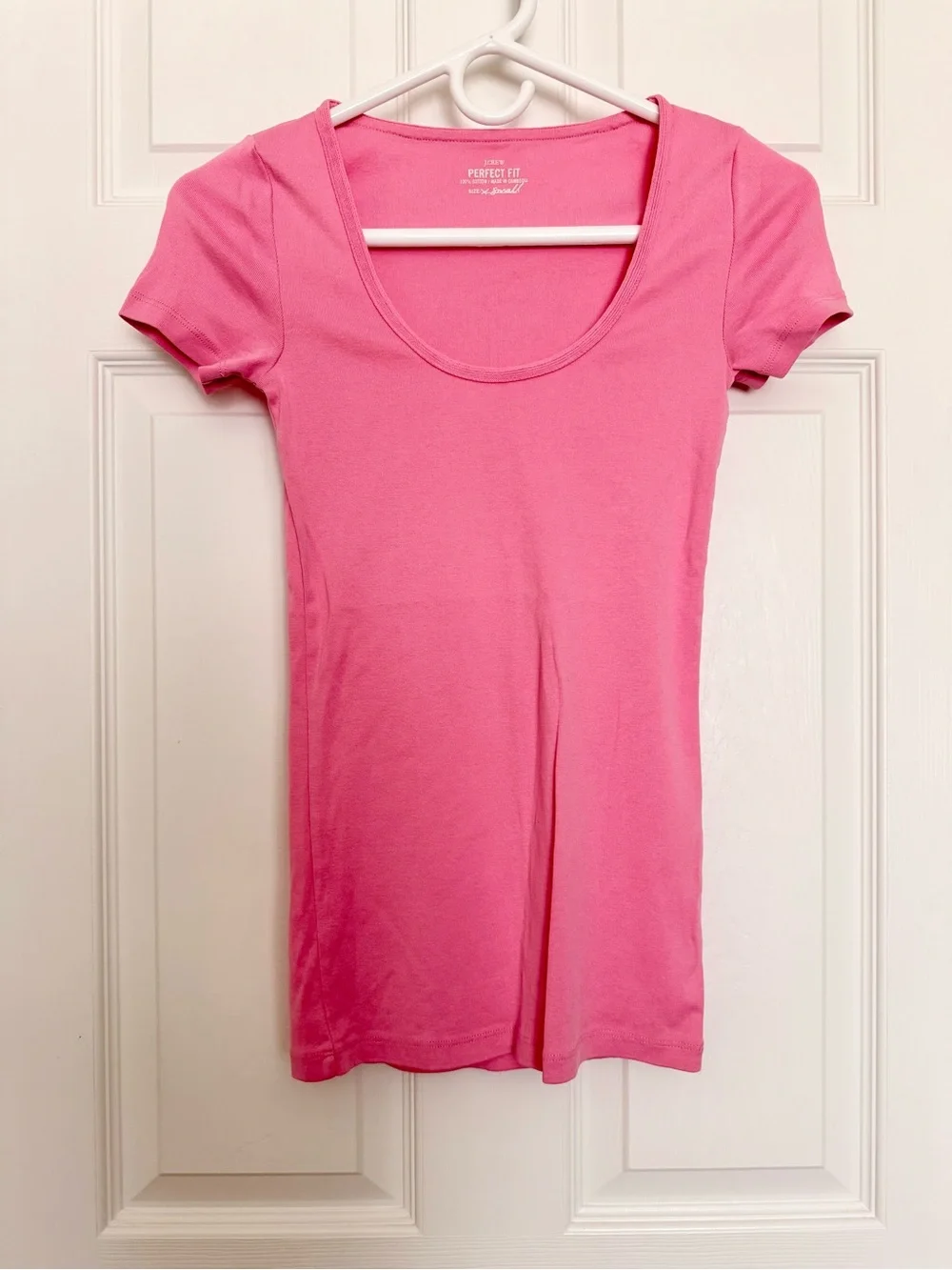 J. Crew Pink Scoop Neck Short Sleeve Tee